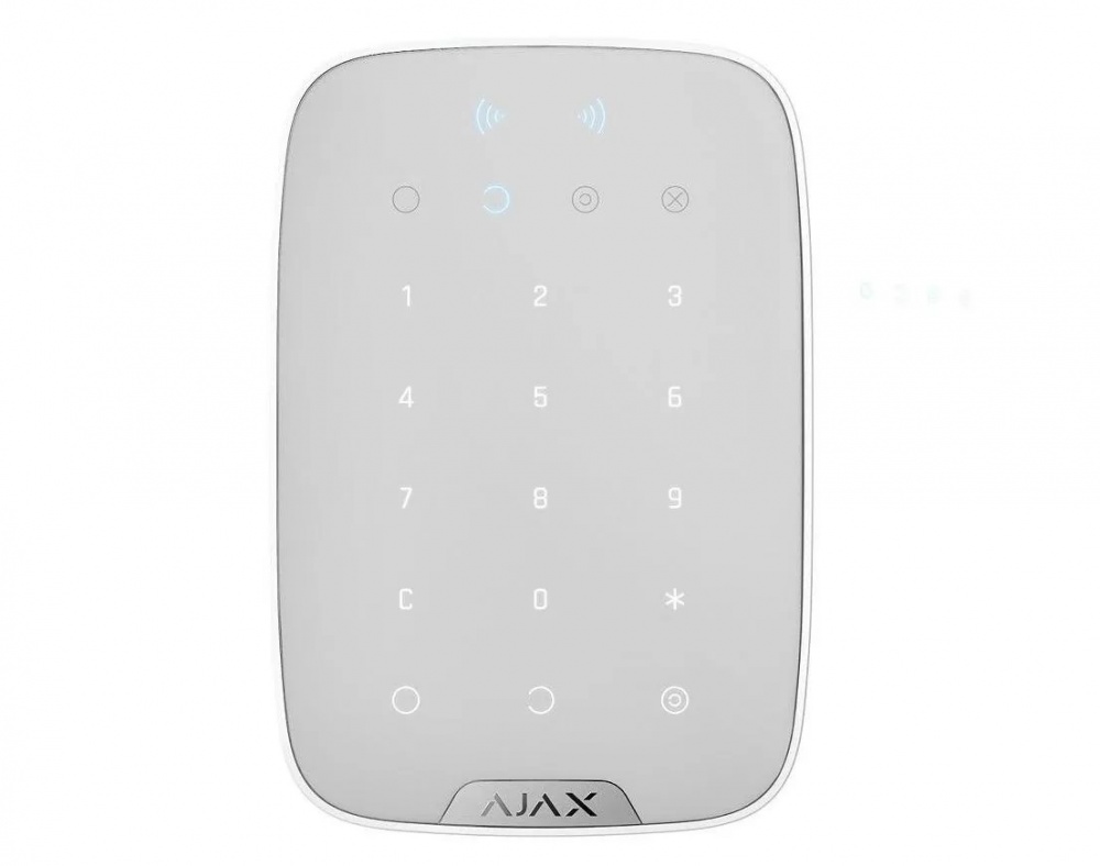 AJAX KeyPad Plus Белый Беспроводная сенсорная клавиатура